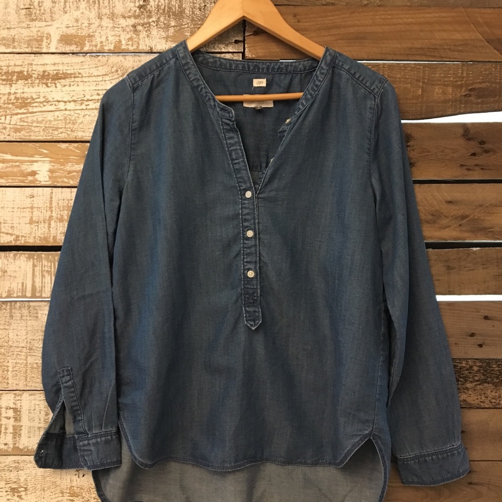 Ann Taylor - LOFT - jean shirt button up